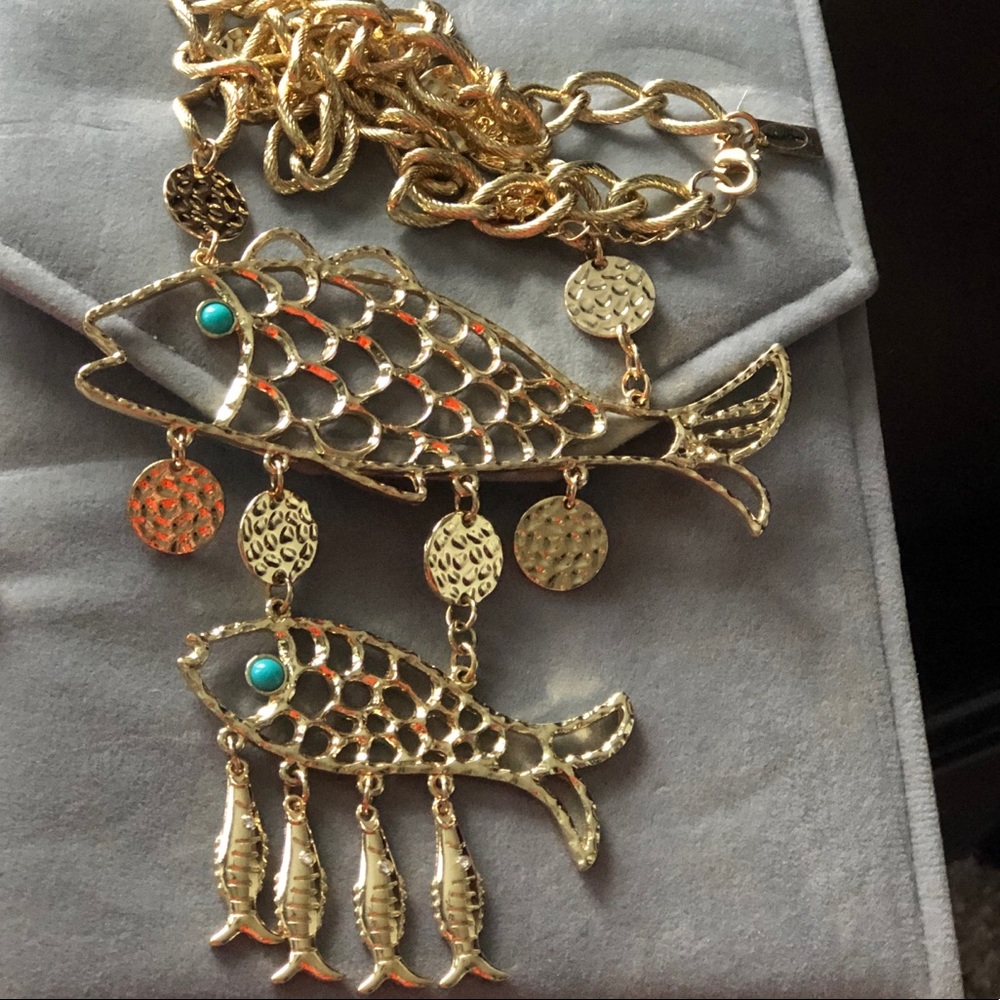 Lilly Pulitzer Gold Fish Necklace